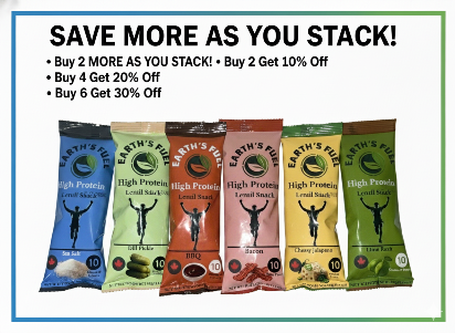 Earth's Fuel high Protein Lentil Snack Bundle - Earth's Fuel